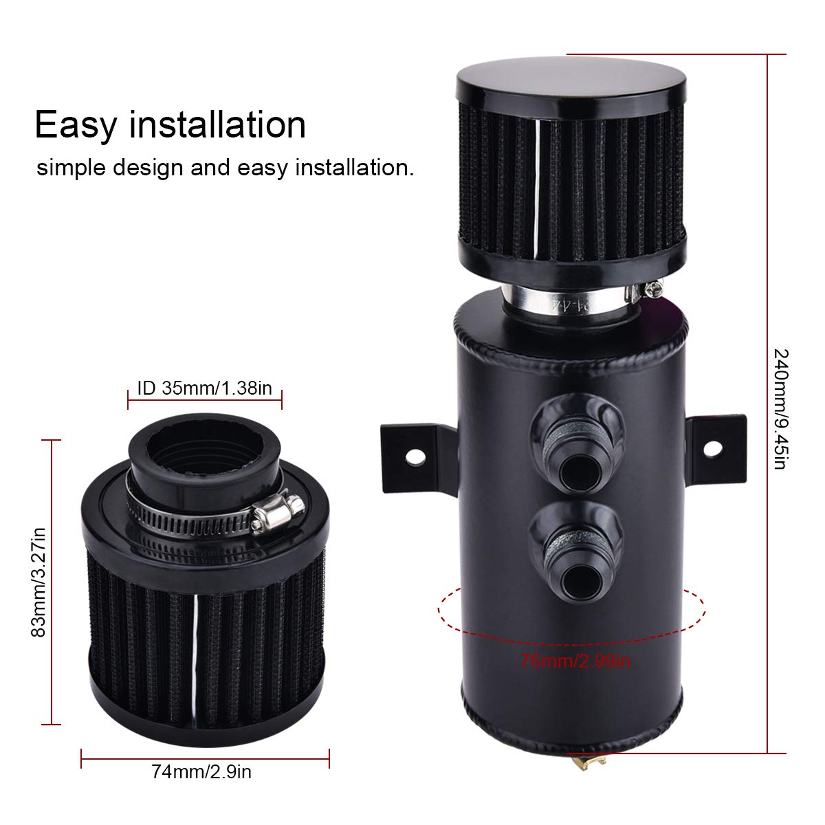EVIL ENERGY breather filter supports oil separation and improved breathing