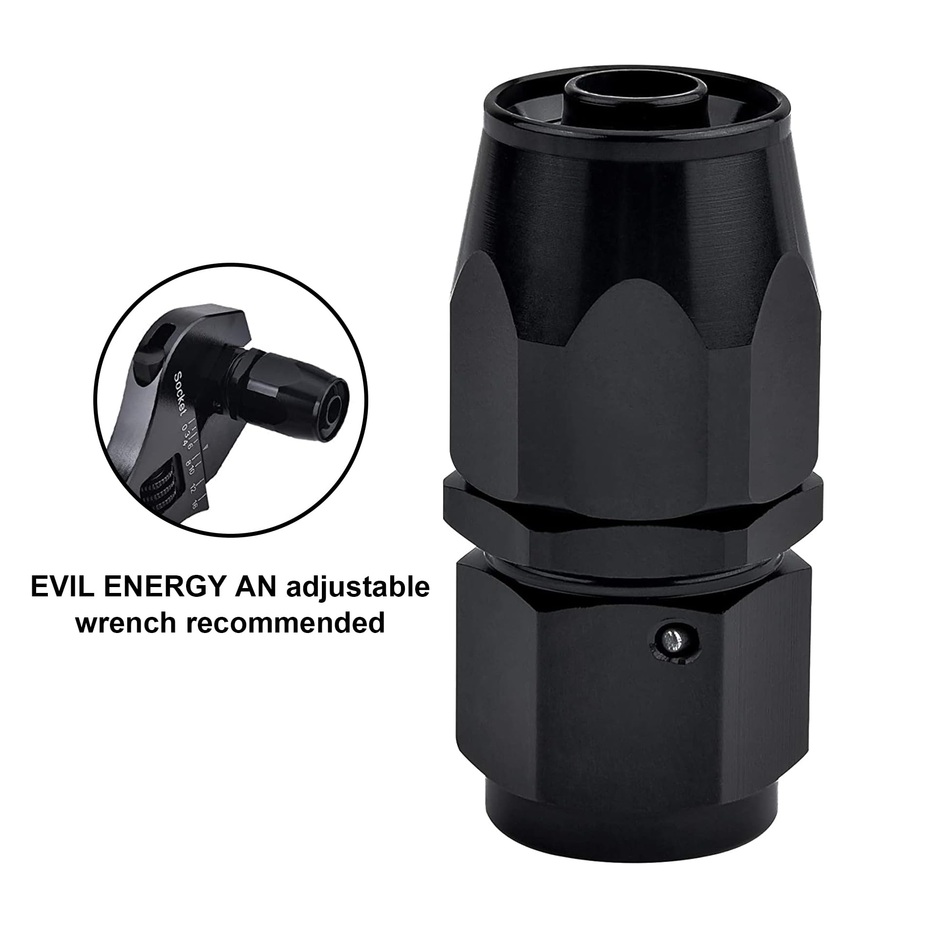 EVIL ENERGY compatible with stainless steel braided hoses for reliable fuel connections.