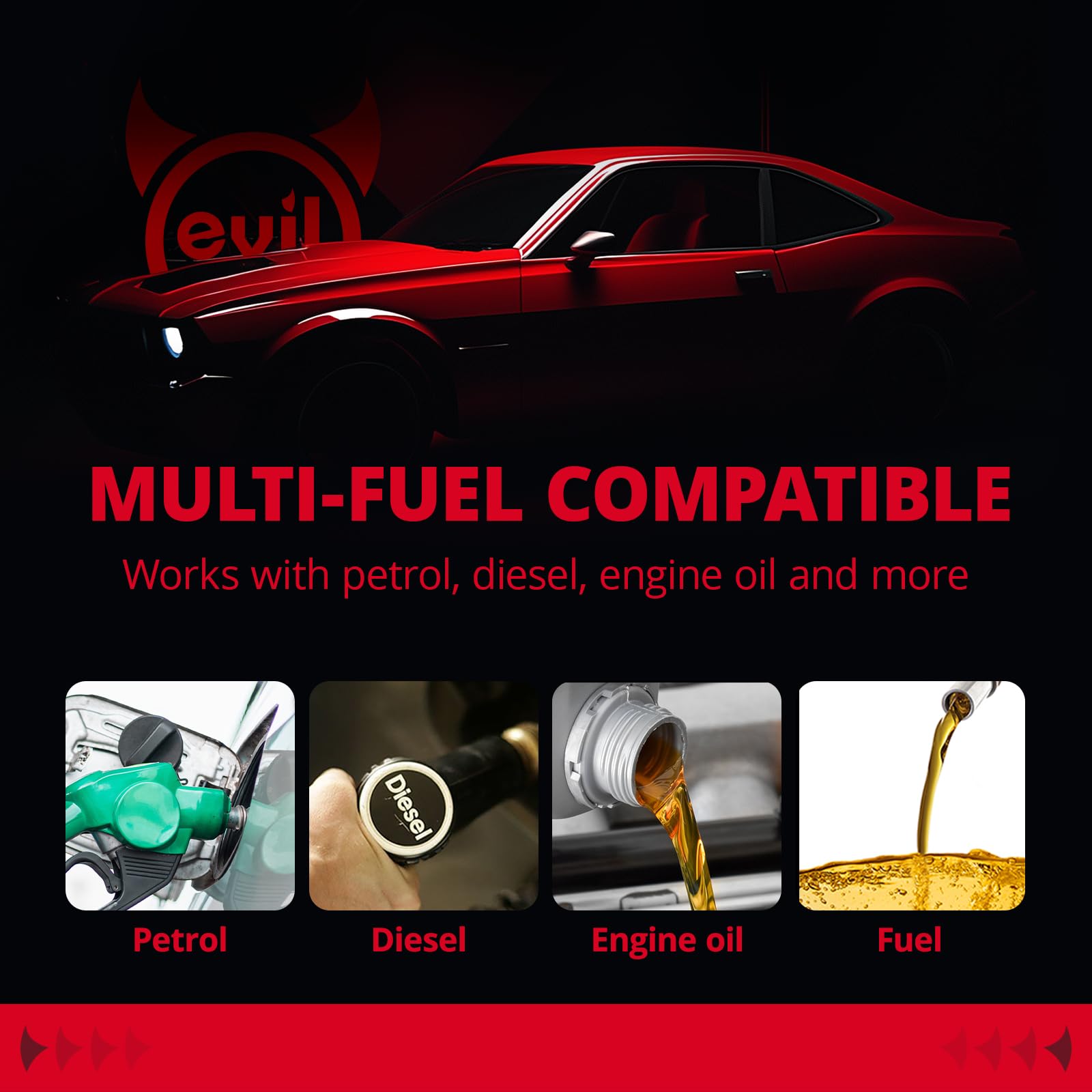 EVIL ENERGY CPE and NBR layers provide reliable petrol and diesel compatibility