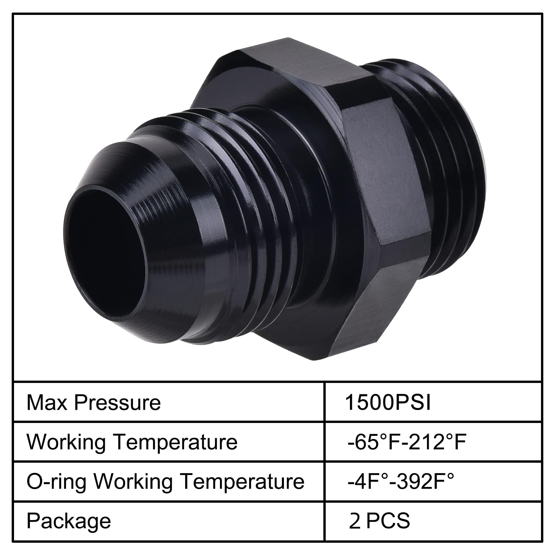 EVIL ENERGY dual-pack 8AN flare-ORB adapters with precision seals.