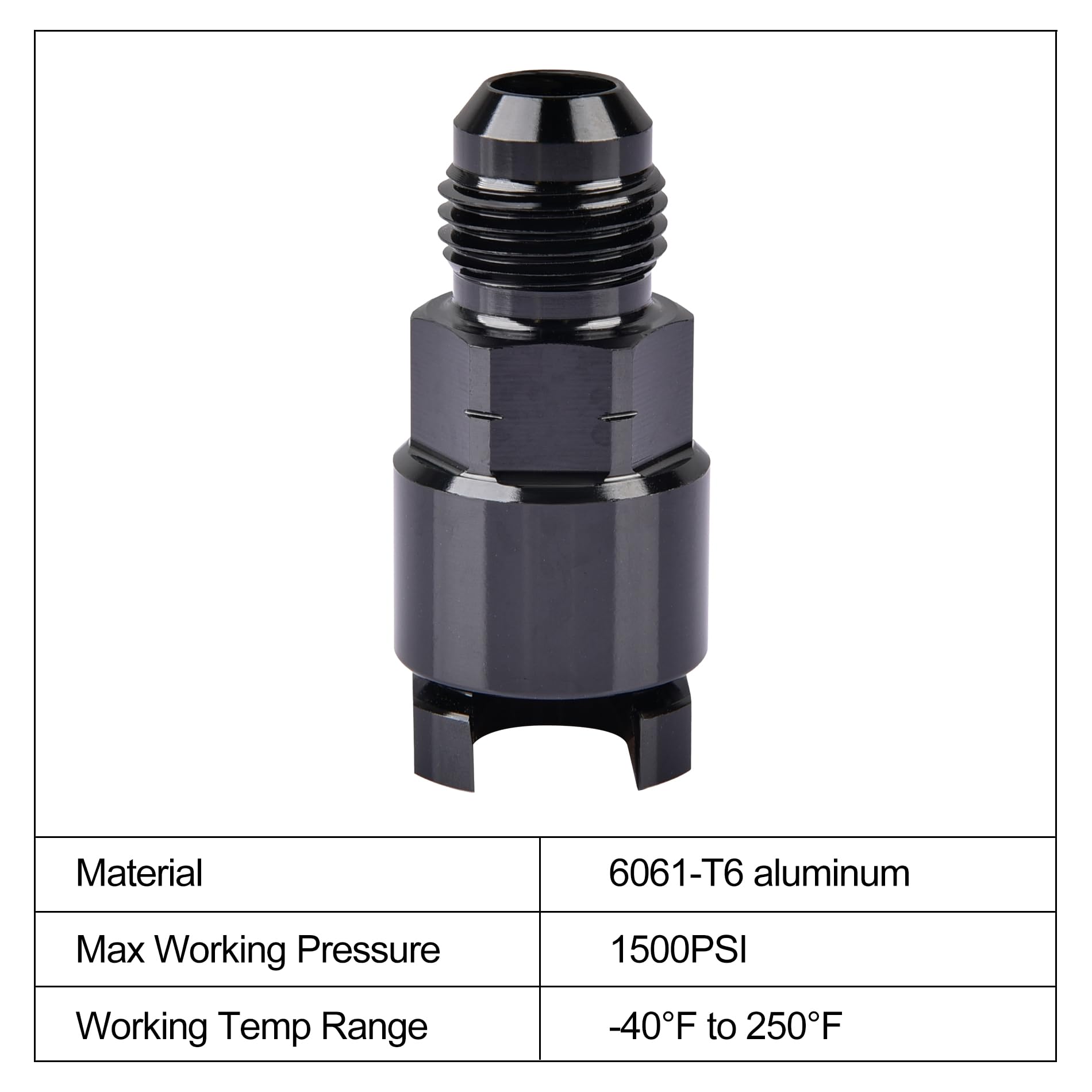 EVIL ENERGY 37-degree seal provides leak-free EFI connection