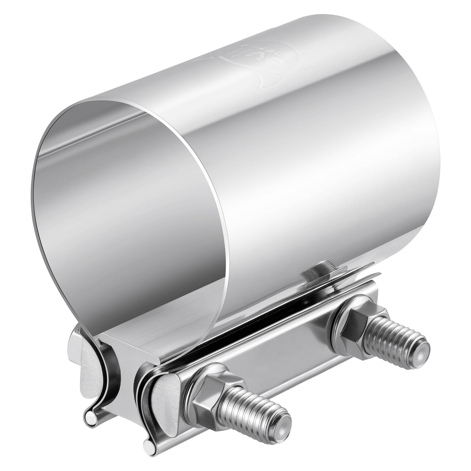 EVIL ENERGY exhaust clamp secures a 2.5-inch muffler connection for a reliable seal.