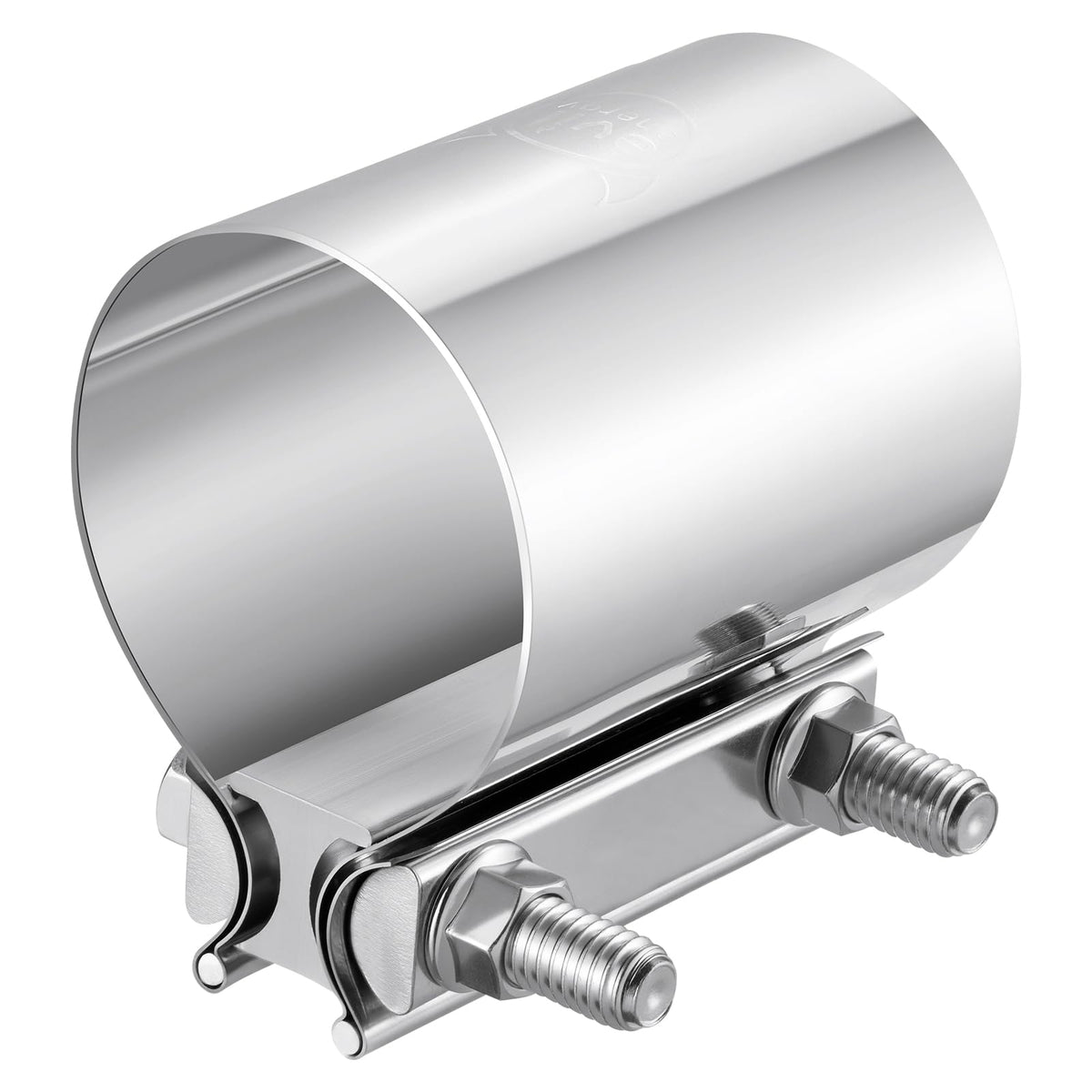 EVIL ENERGY exhaust clamp secures a 2.5-inch muffler connection for a reliable seal.