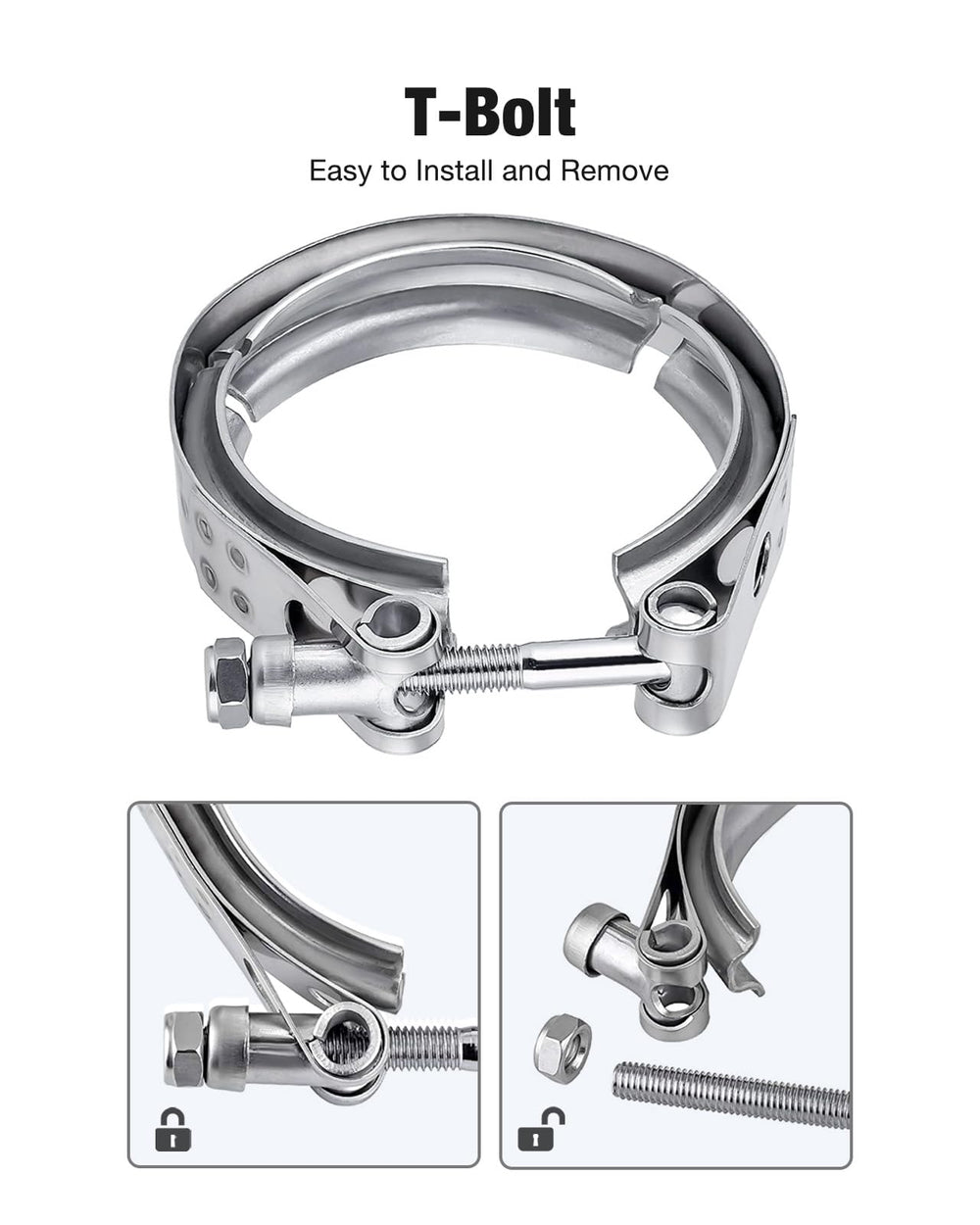 EVIL ENERGY exhaust-system assembly shows efficient, gasket-free alignment.