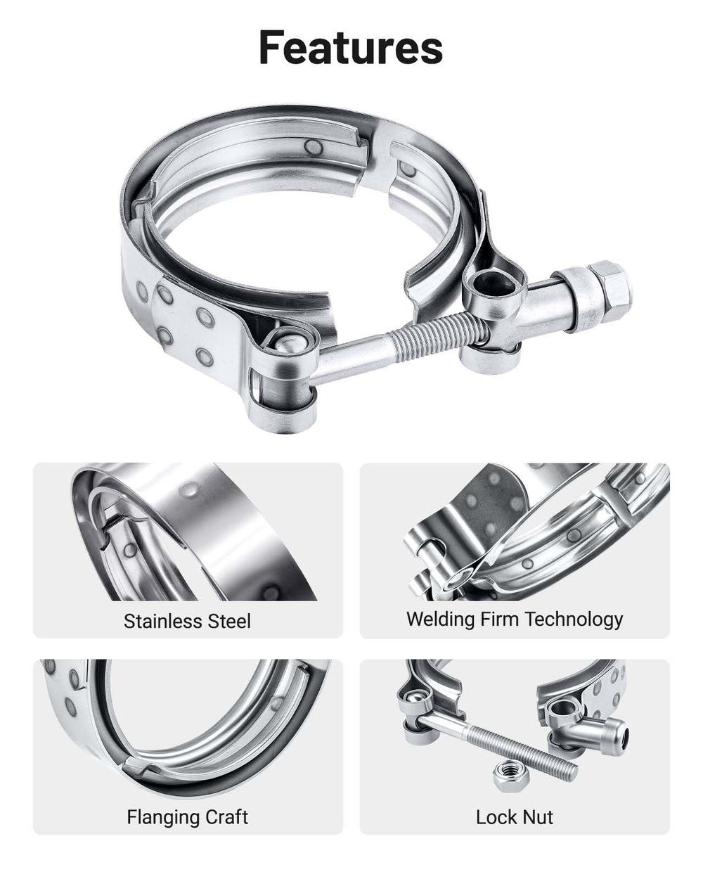 EVIL ENERGY clamp installer aligning exhaust system components
