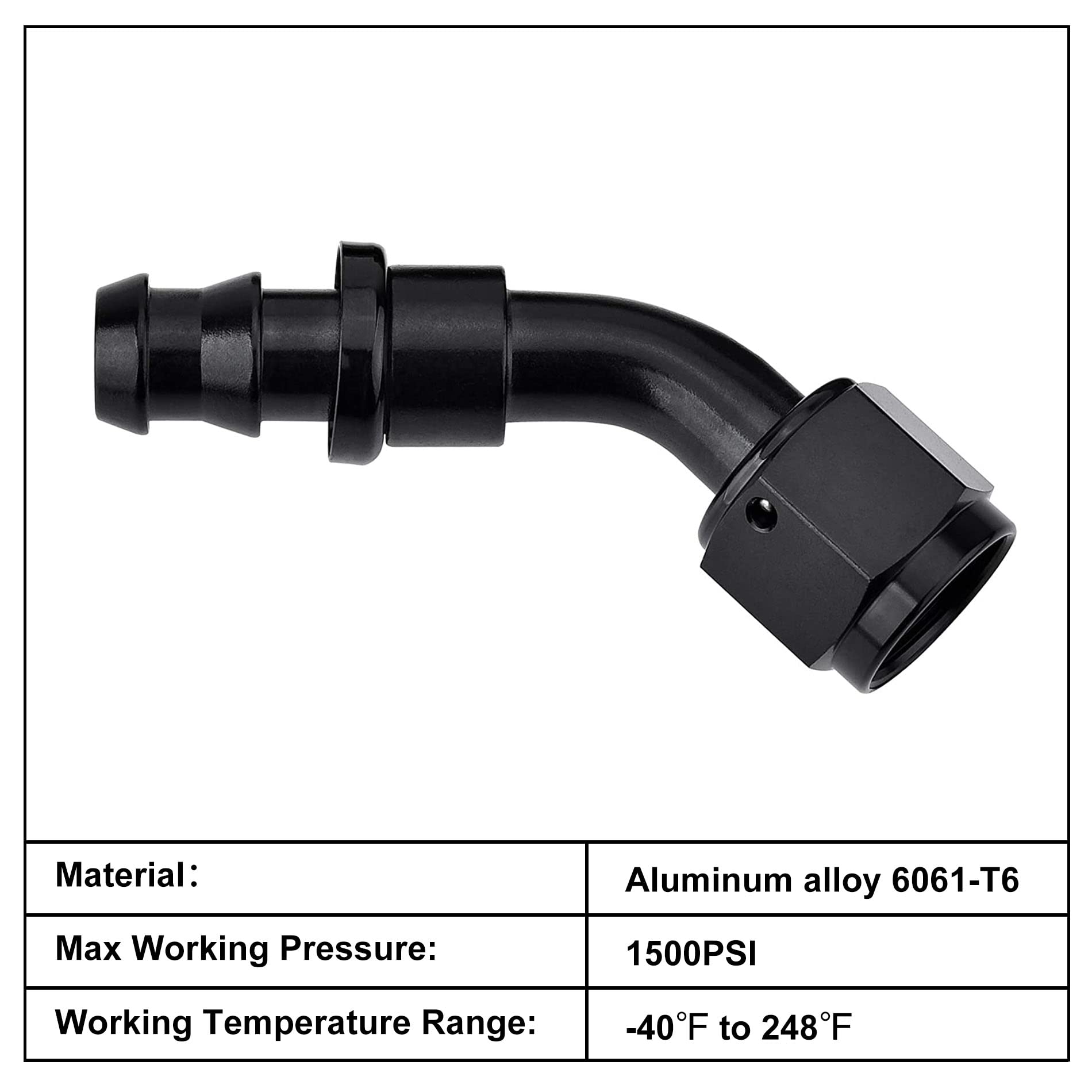 EVIL ENERGY fittings assembly in black aluminum offers reliable, lightweight performance.