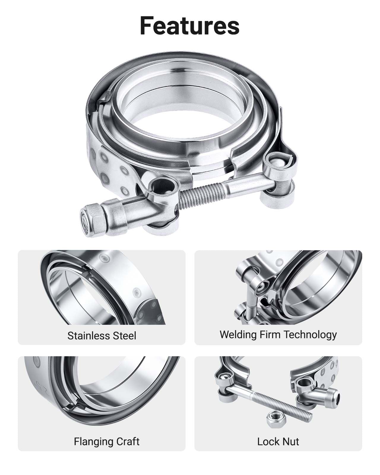 EVIL ENERGY flange alignment without gasket illustrates gasket-free design.
