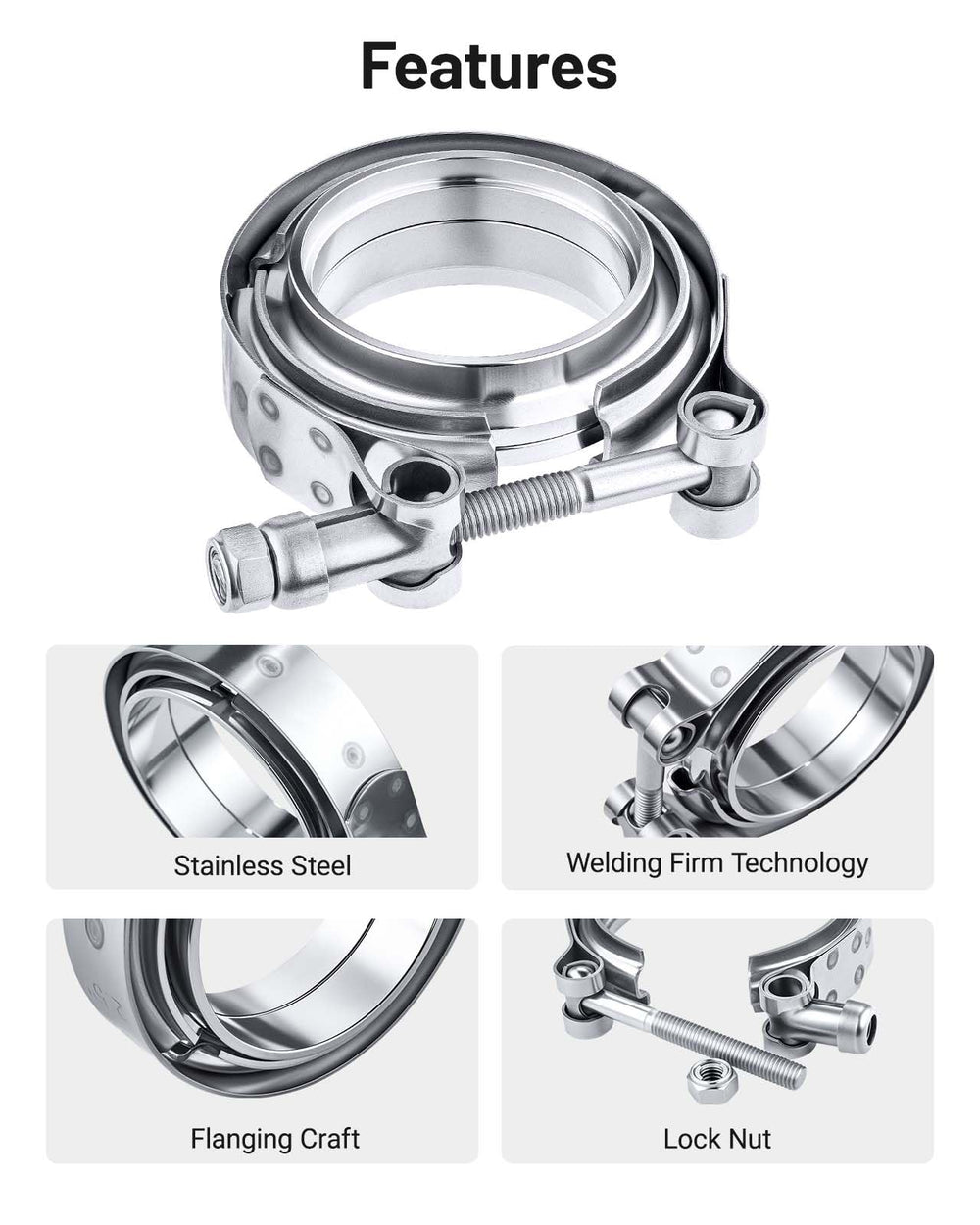 EVIL ENERGY flange alignment without gasket illustrates gasket-free design.