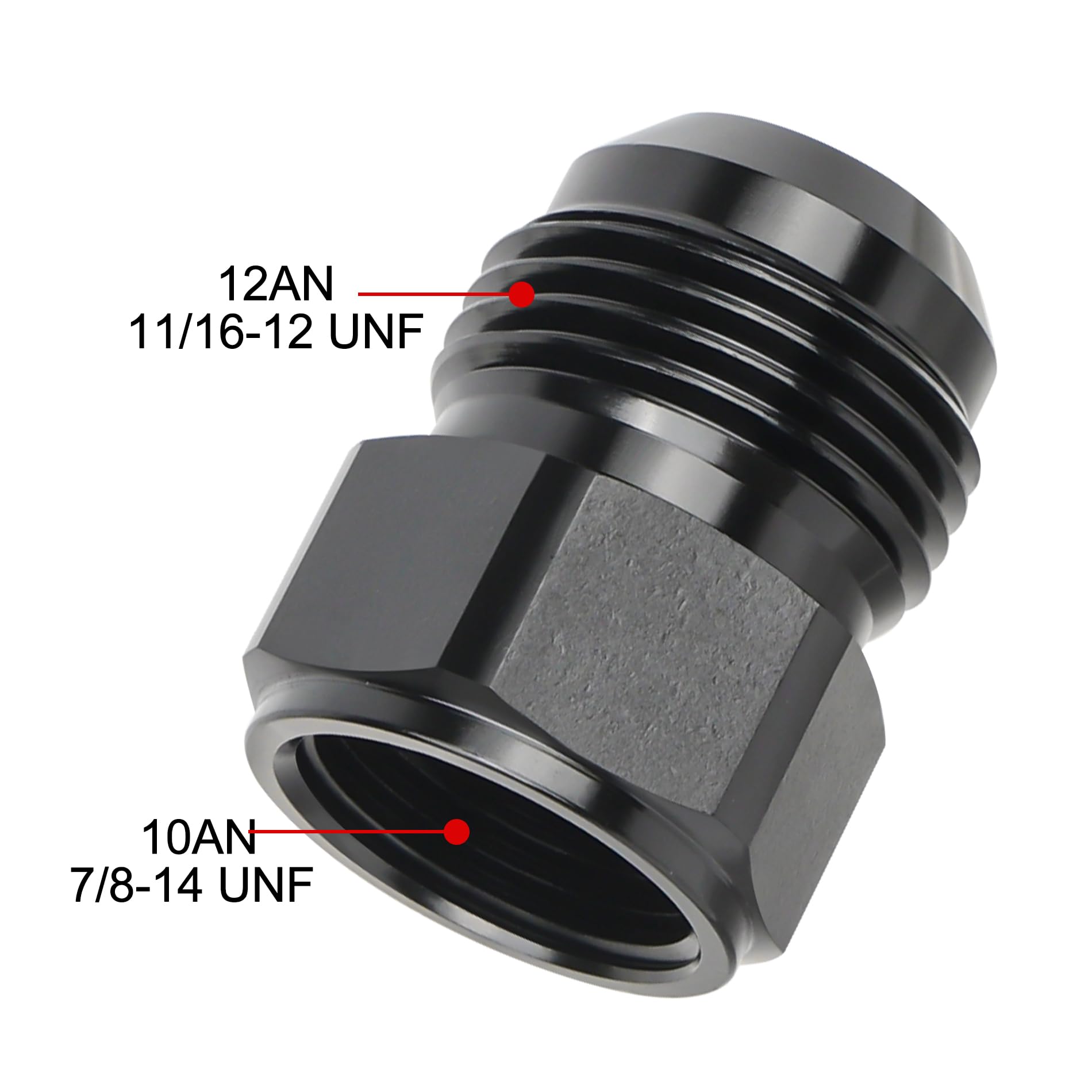 EVIL ENERGY flare reducer assembly with AN12 to AN10 connections for reliable installation