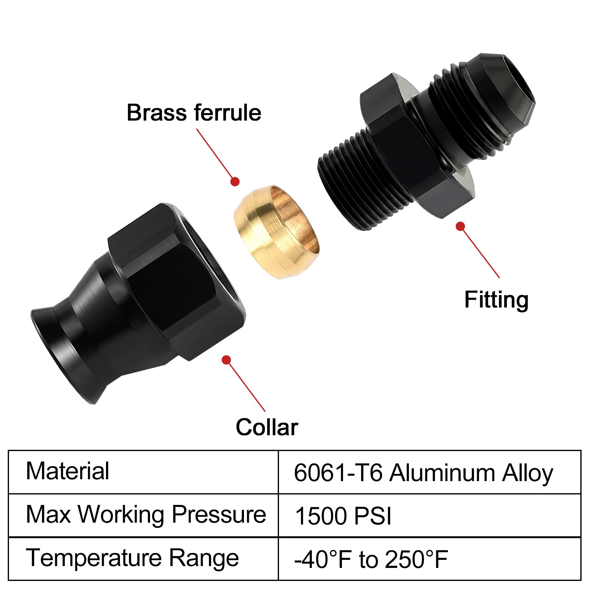 EVIL ENERGY 6AN to 3/8 adapter ideal for fuel delivery and engine modification.