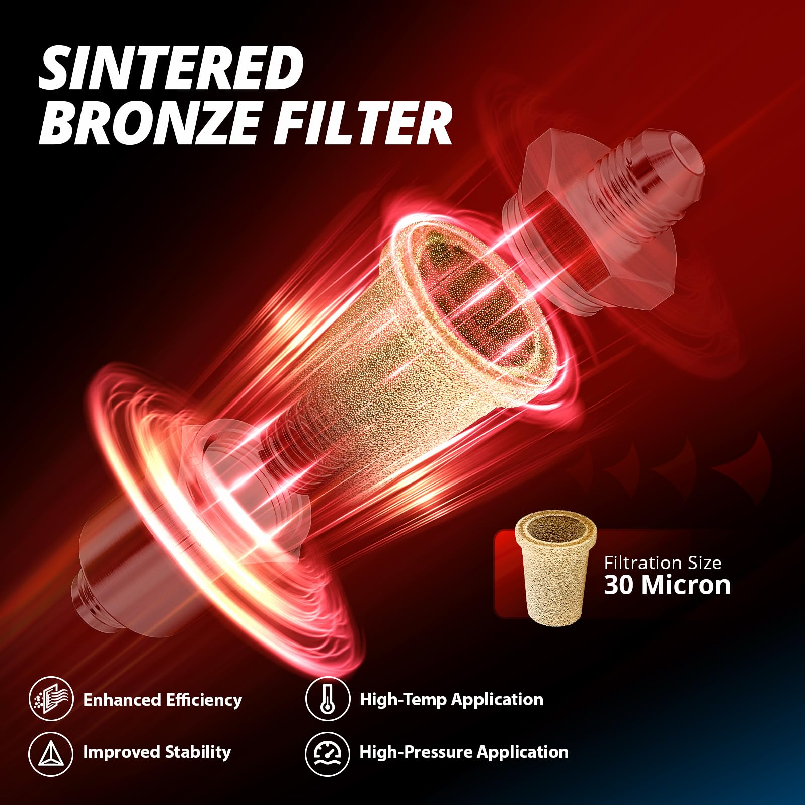 EVIL ENERGY fuel filter compatible with EFI and carburetor systems