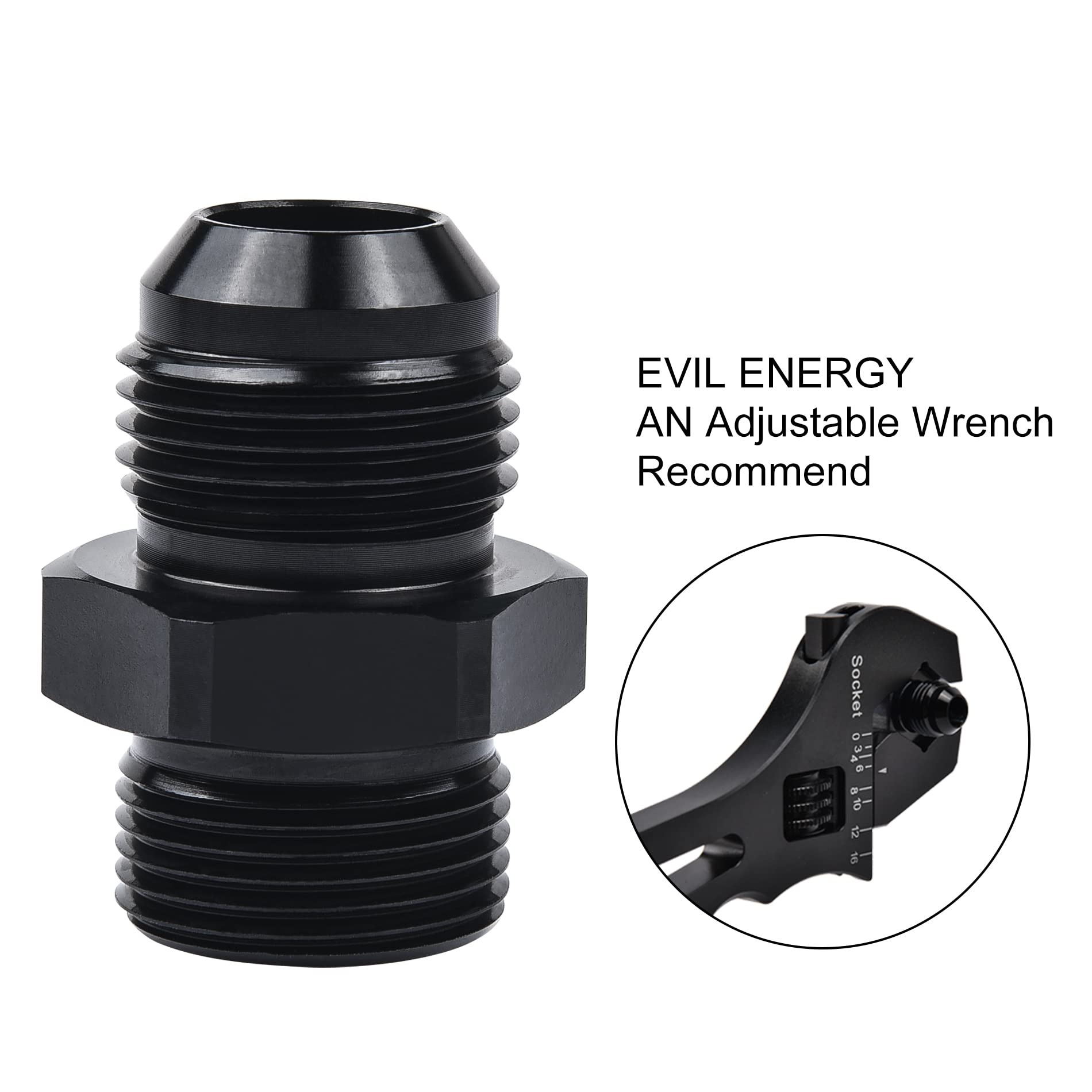 EVIL ENERGY fuel line adapter connection demonstrating robust compatibility