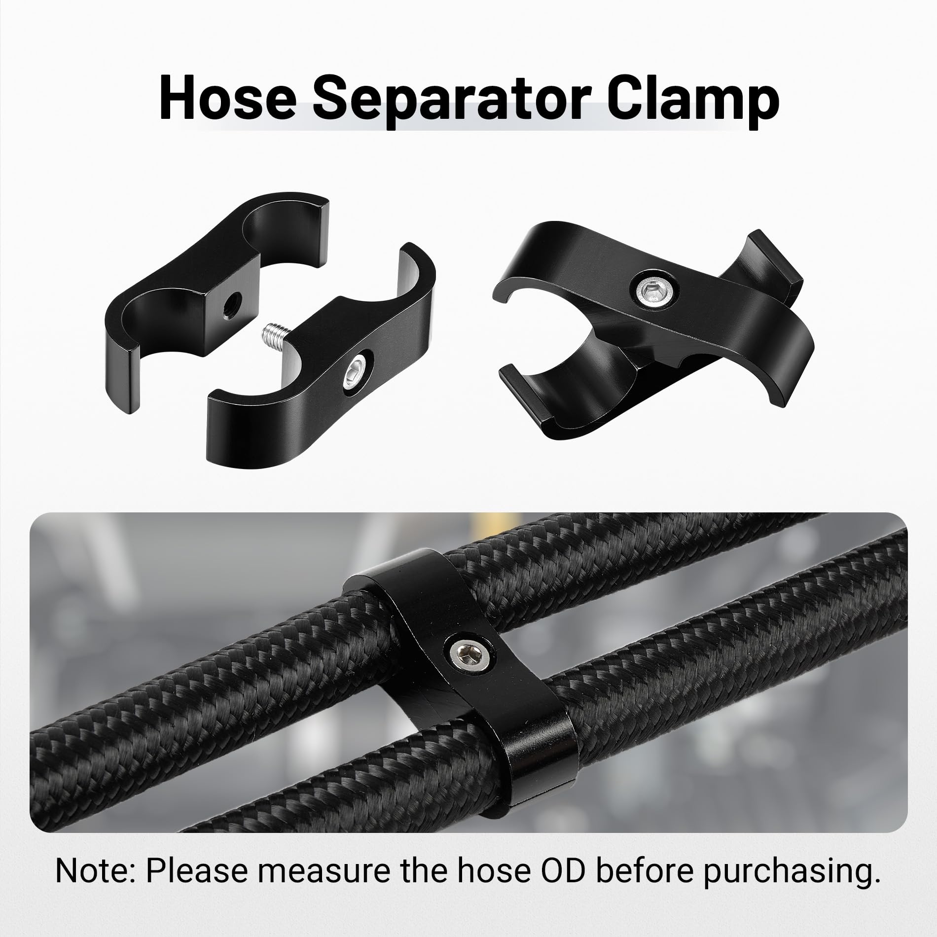 EVIL ENERGY fuel-line mounting clamp 8AN keeps hoses organized and secure.
