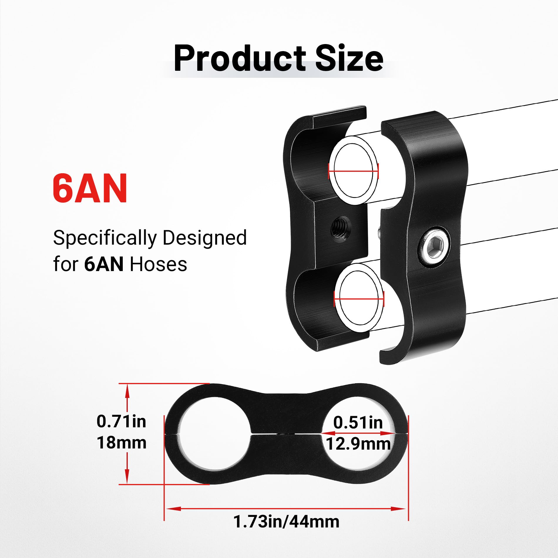 EVIL ENERGY fuel line mounting clamp offers durable aluminum construction for clean installs.