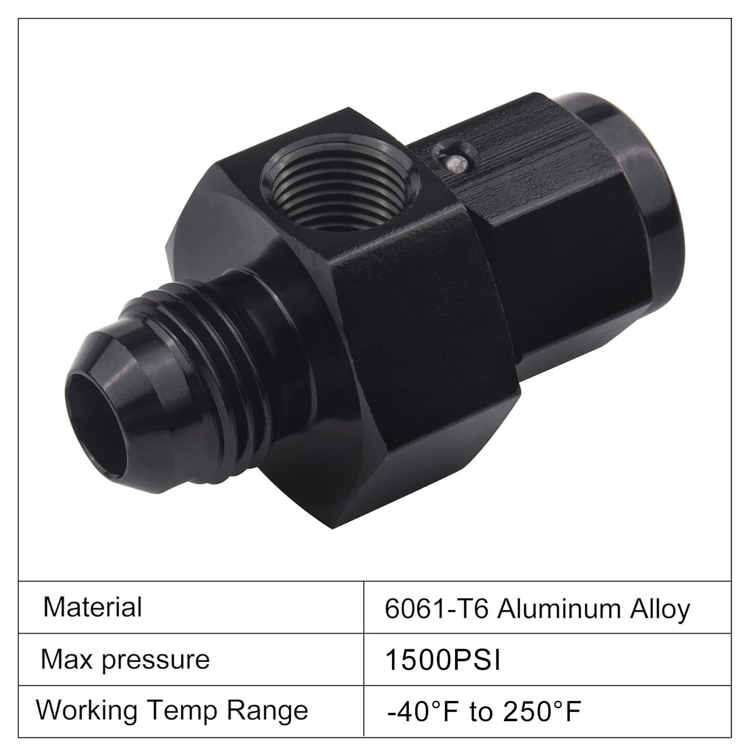 EVIL ENERGY fuel line take-off assembly designed for easy gauge or sensor insertion between lines.