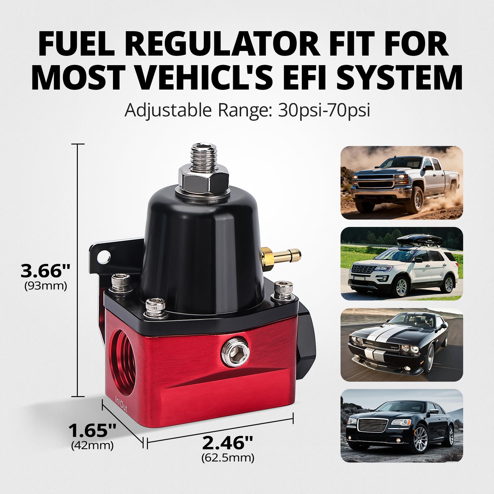 EVIL ENERGY regulator side view illustrating compact EFI fitment