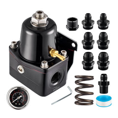 EVIL ENERGY fuel pressure regulator with 6AN bypass for precise EFI tuning.