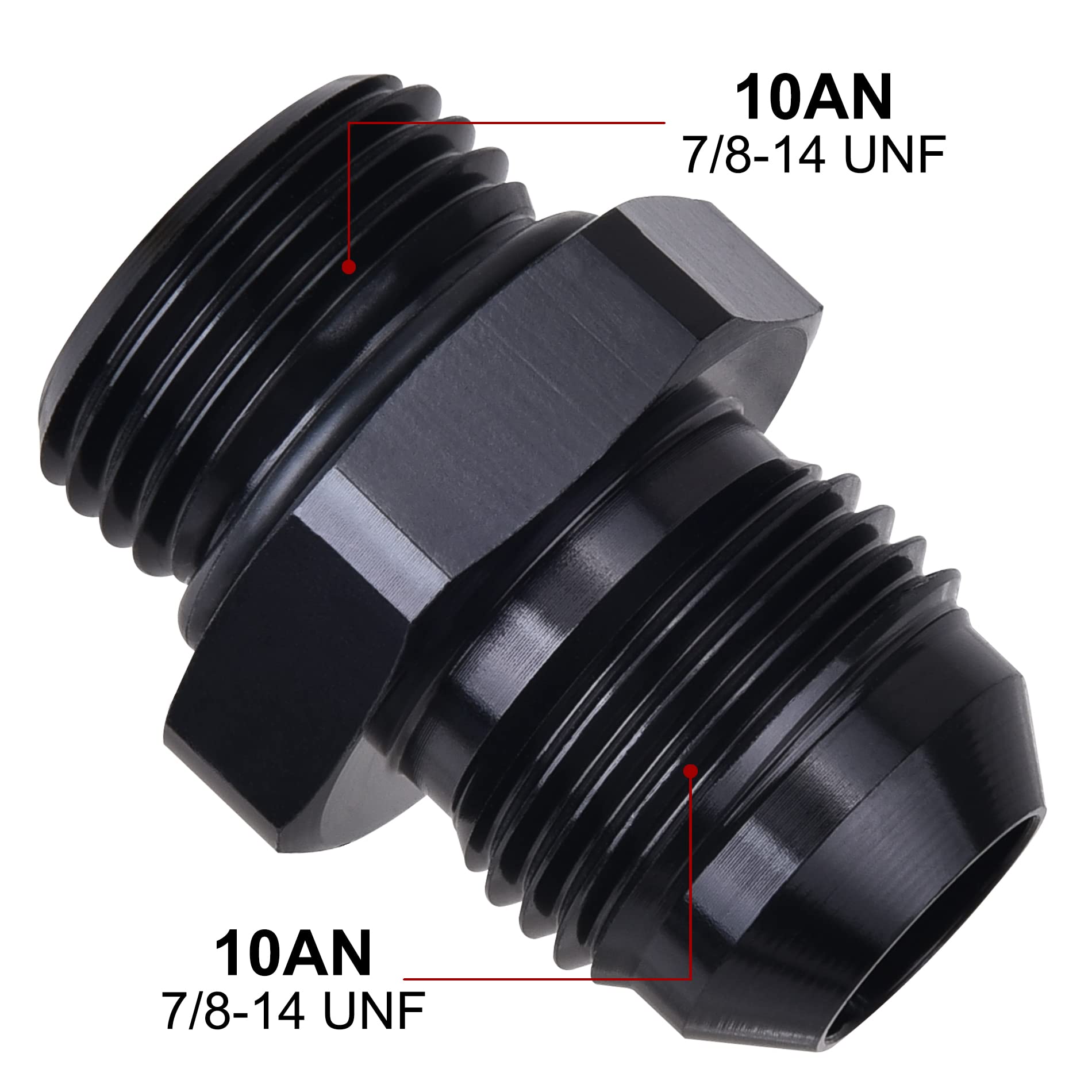 EVIL ENERGY aluminum fuel rail adapter in black for durable high pressure connections