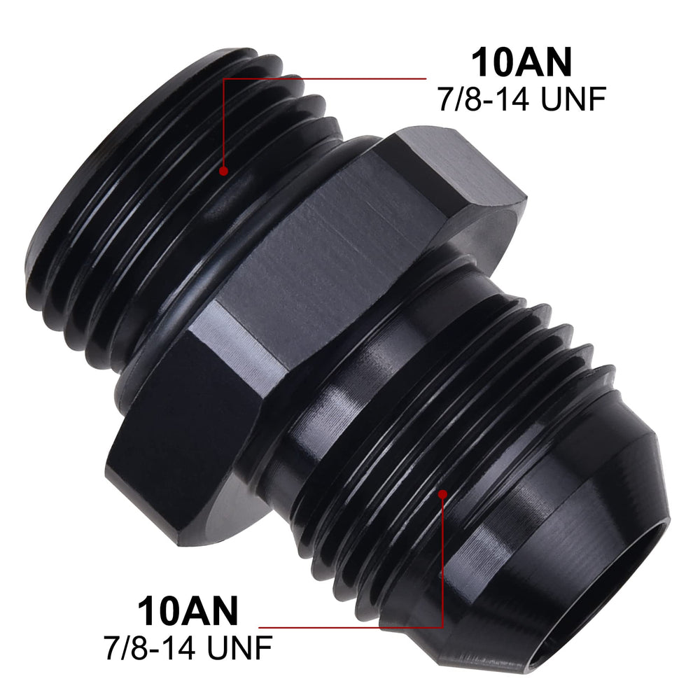 EVIL ENERGY aluminum fuel rail adapter in black for durable high pressure connections
