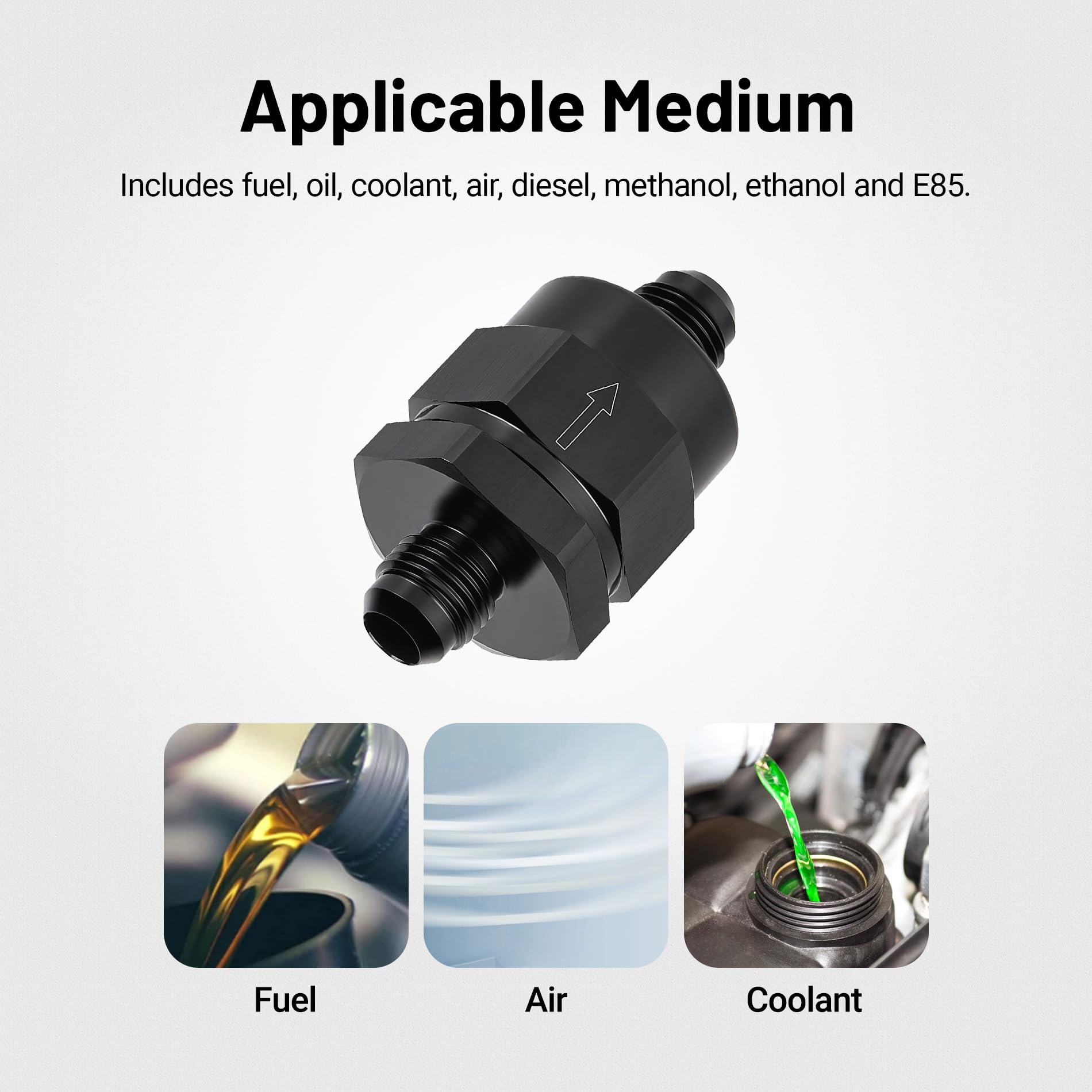EVIL ENERGY fuel-system valve suitable for diesel, ethanol blends, and methanol.