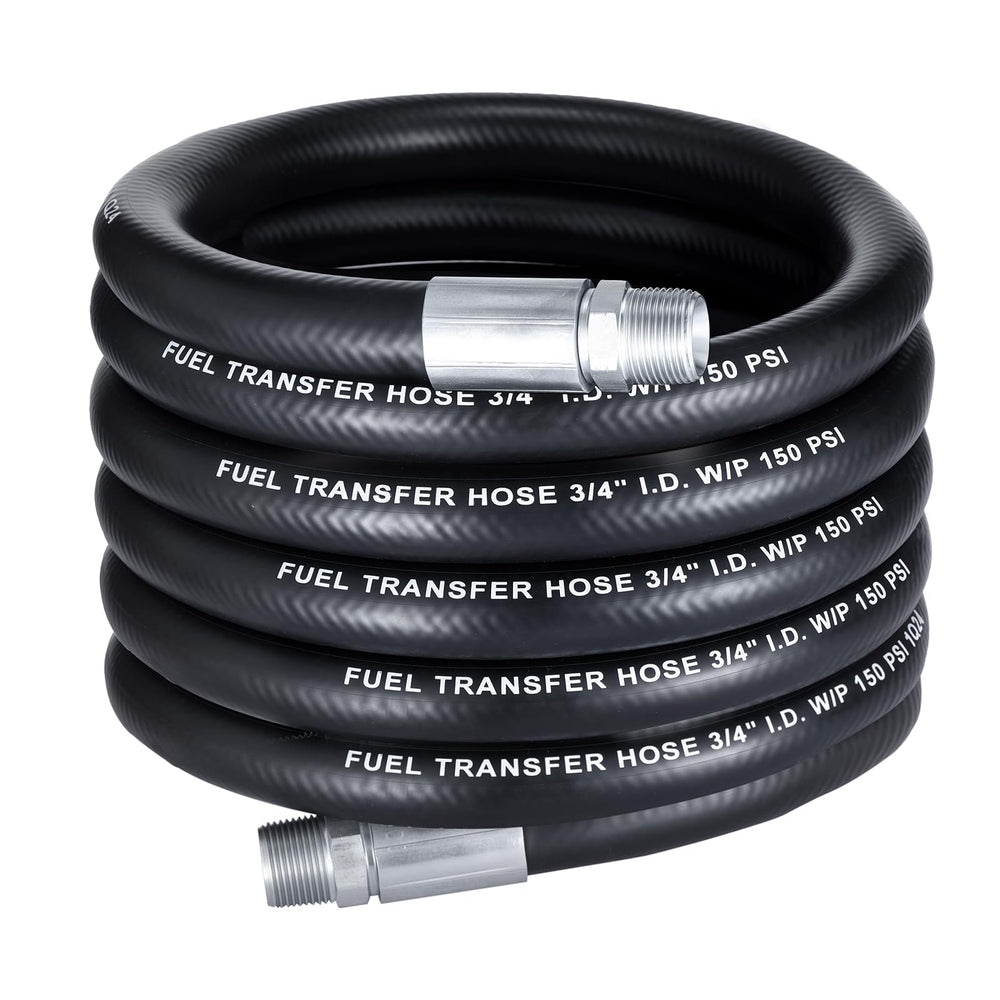 EVIL ENERGY fuel transfer hose assembly enables quick, clean fueling for farm tanks.