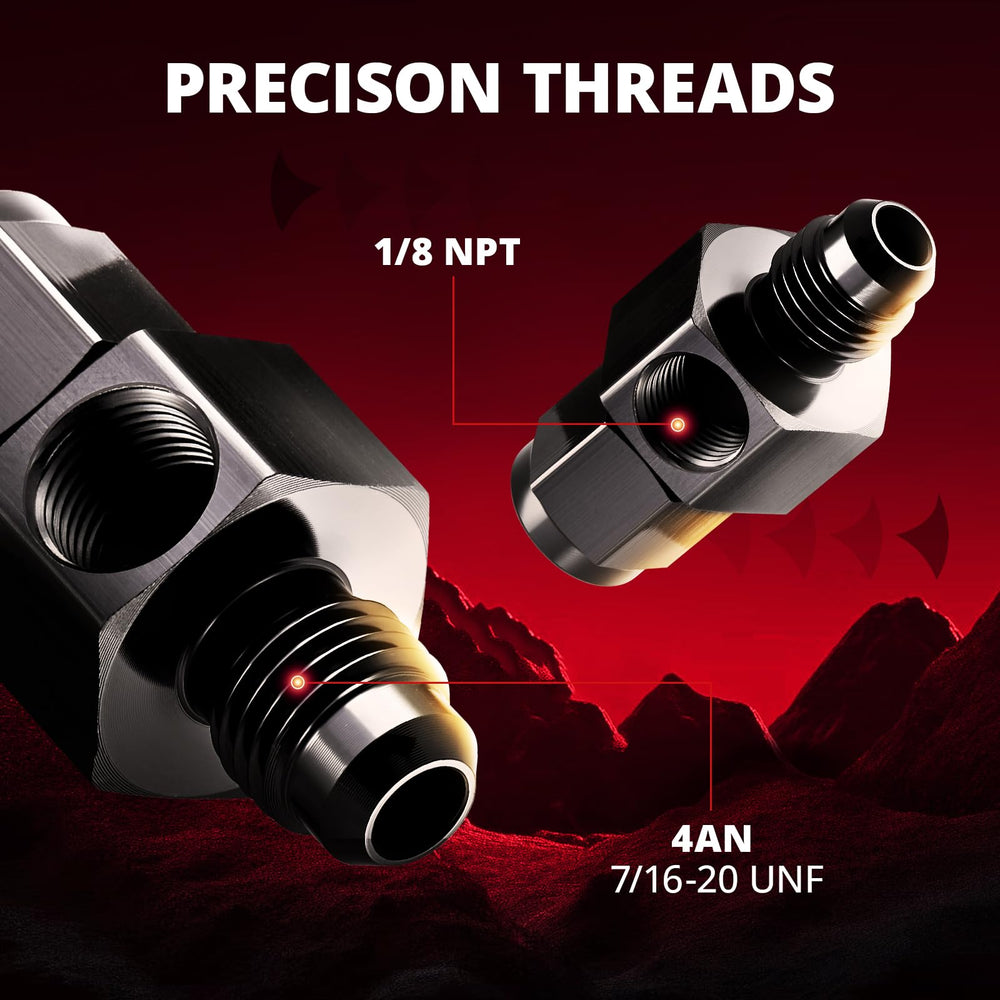 EVIL ENERGY gauge port 1/8" NPT enables easy sensor attachment.