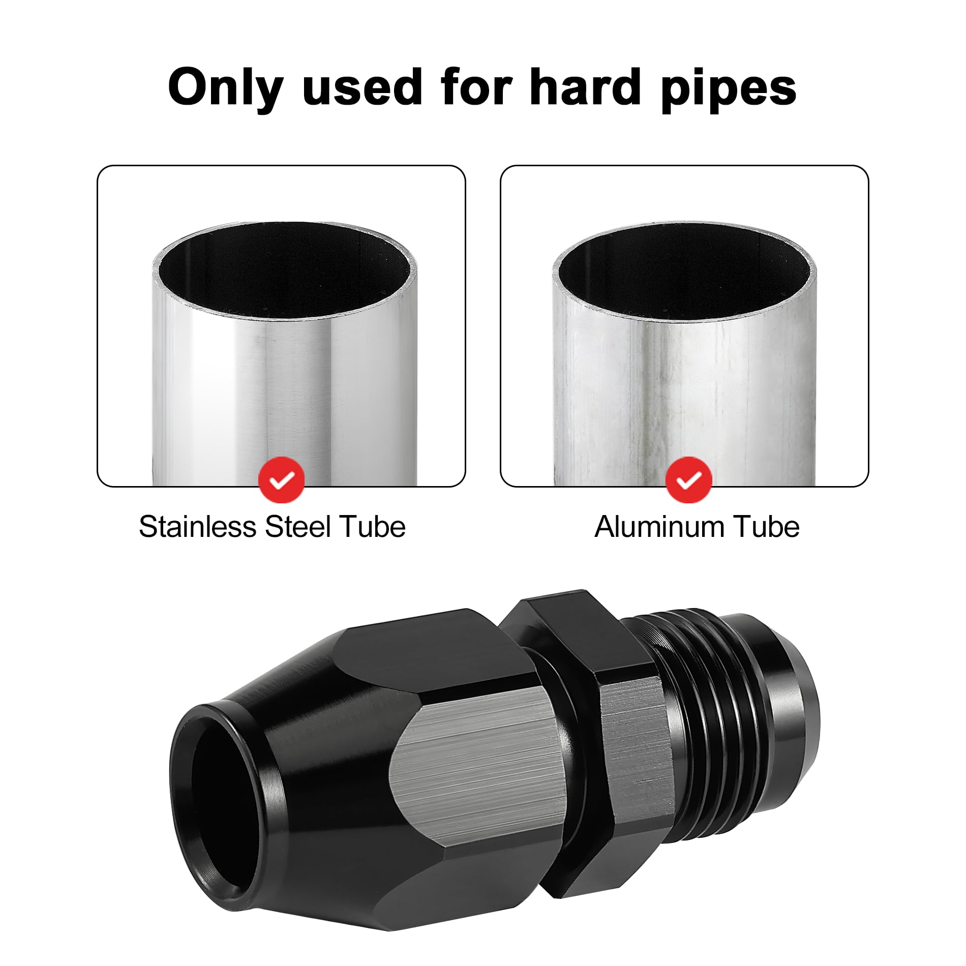 EVIL ENERGY half-inch compression to 8AN adapter for engine mods.