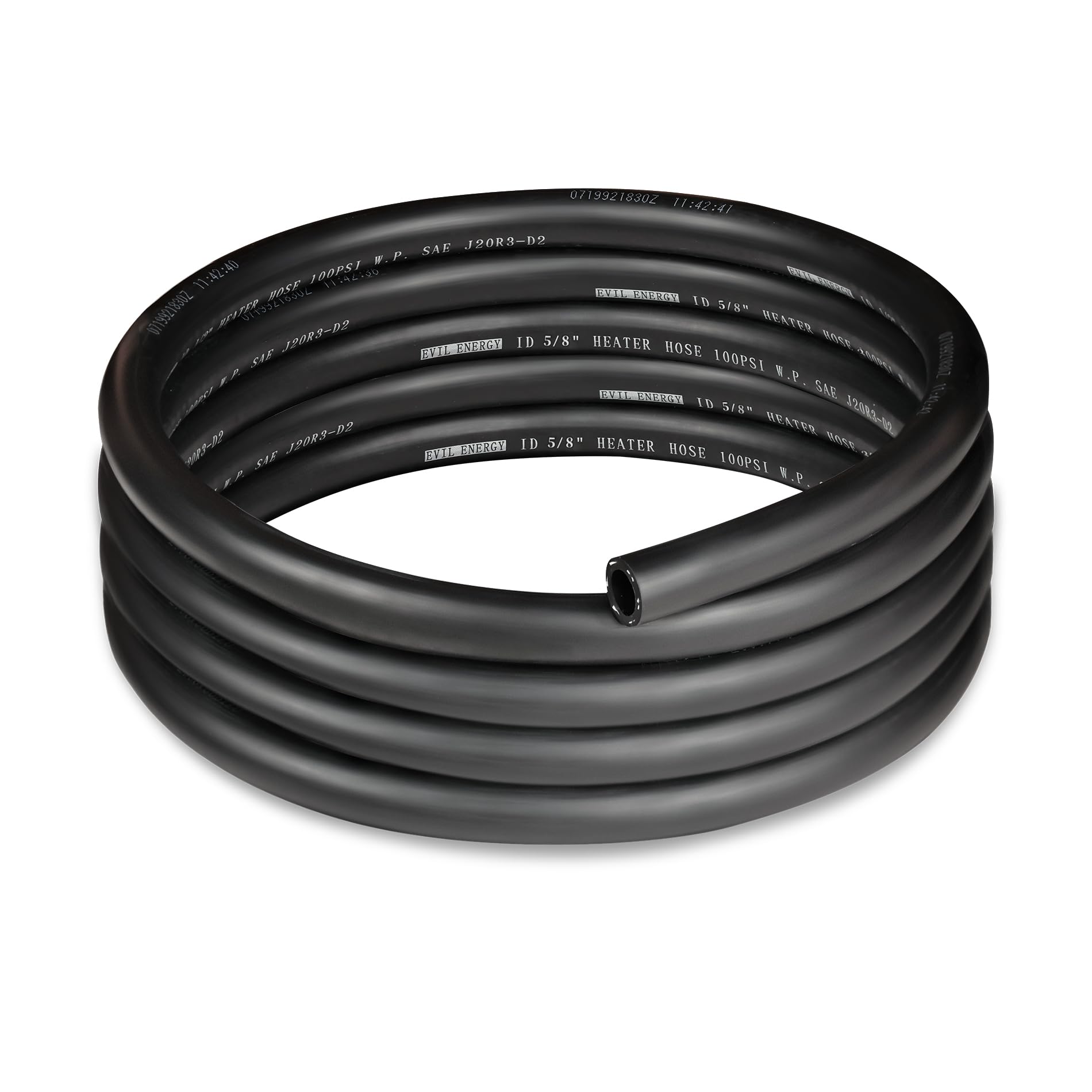 EVIL ENERGY heater hose 5/8-inch straight 10ft connects radiator to coolant reservoir.