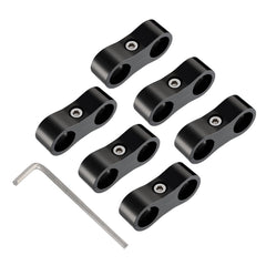 EVIL ENERGY hose separator clamp 6AN keeps fuel lines organized and secure.