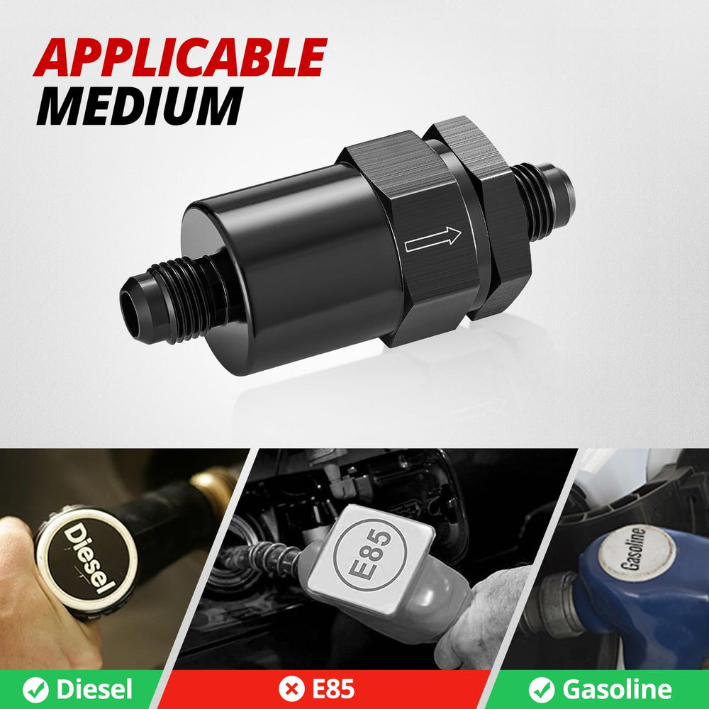 EVIL ENERGY inline filter supports high flow for steady fuel delivery