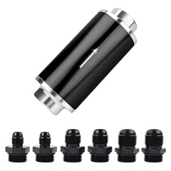 EVIL ENERGY inline fuel filter with 6AN adapter for universal compatibility
