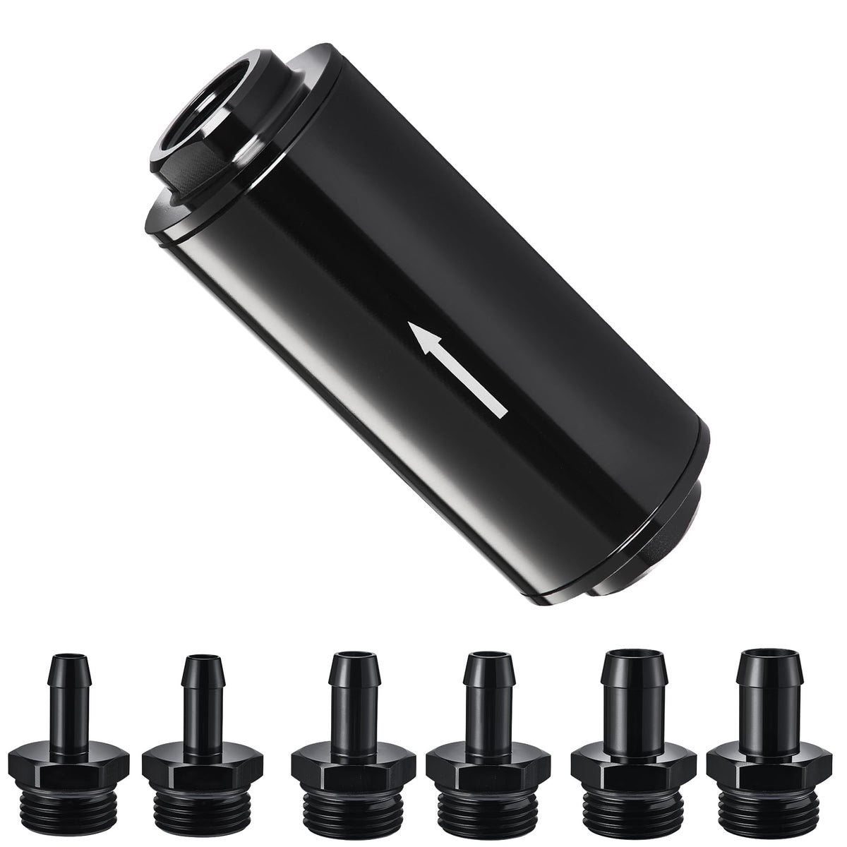 EVIL ENERGY inline fuel filter with 100 micron barbs for varied lines