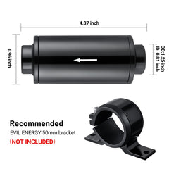 EVIL ENERGY inline fuel filter aluminum can for durable filtration in tough conditions
