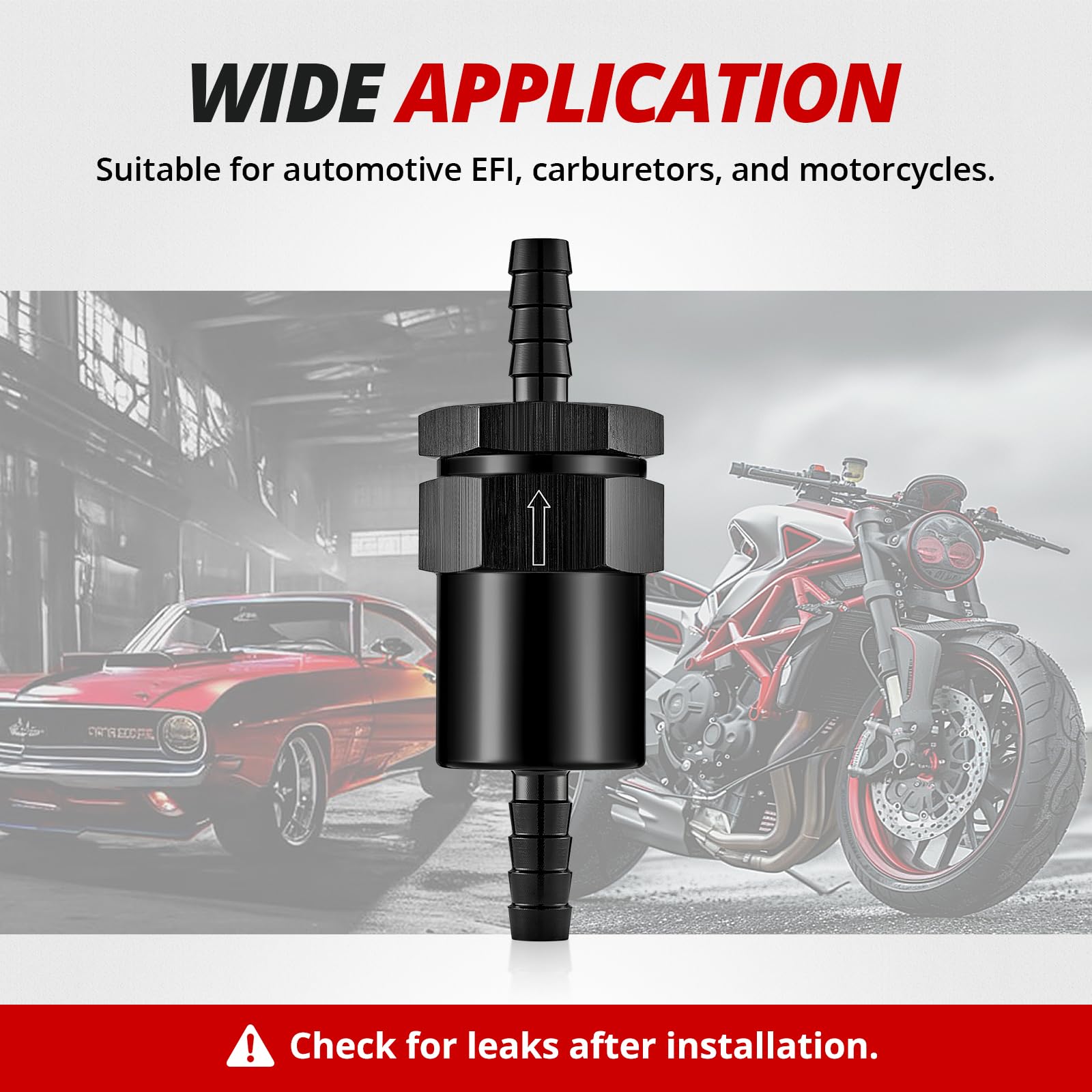 EVIL ENERGY filter delivers up to 900 L/h with minimal pressure drop for steady fuel flow.