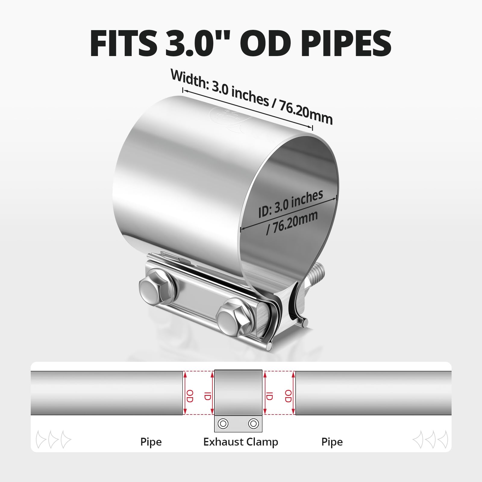 EVIL ENERGY lap joint clamp connects pipes for quick, tool-free installation
