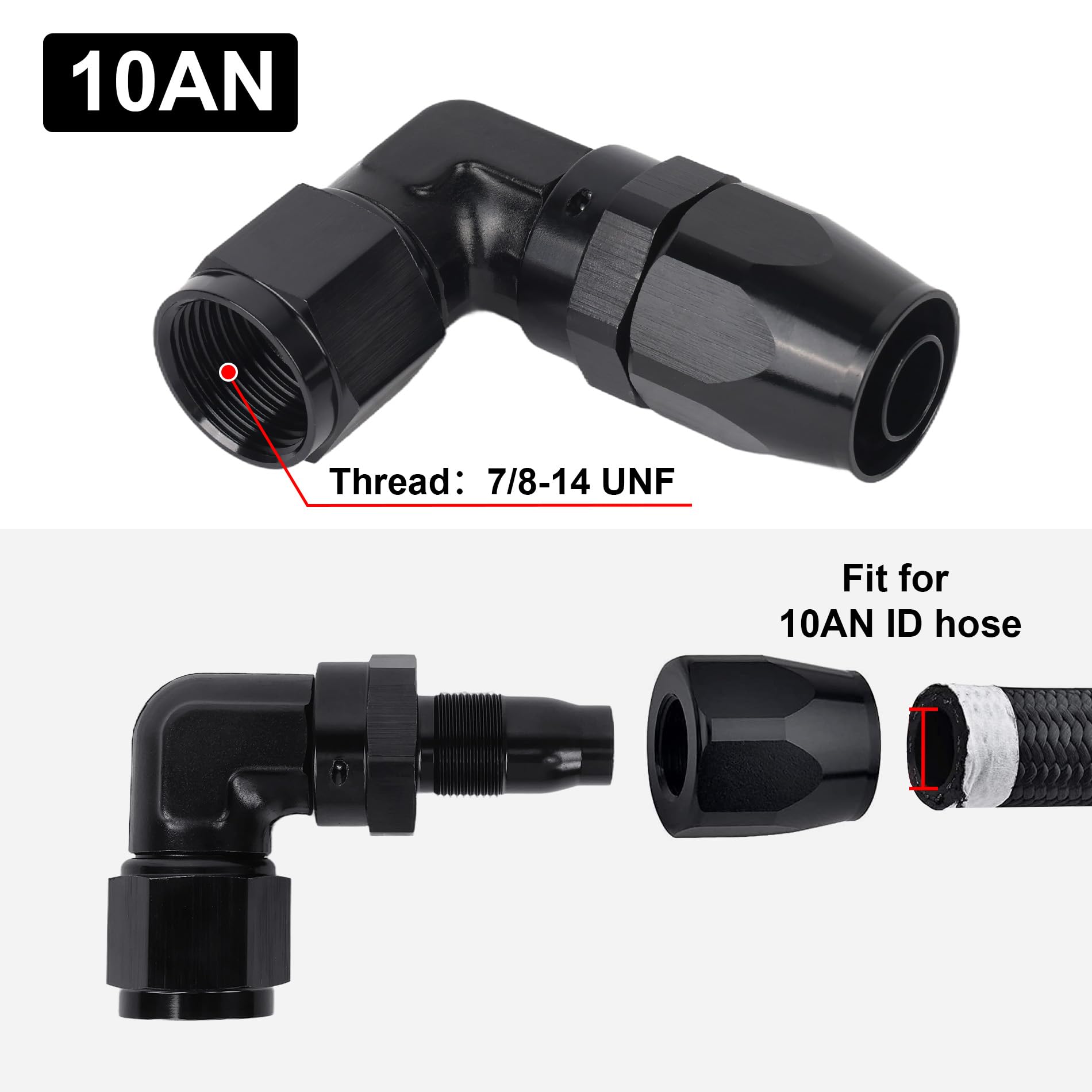 EVIL ENERGY low-profile aluminum hose end design for compact installations
