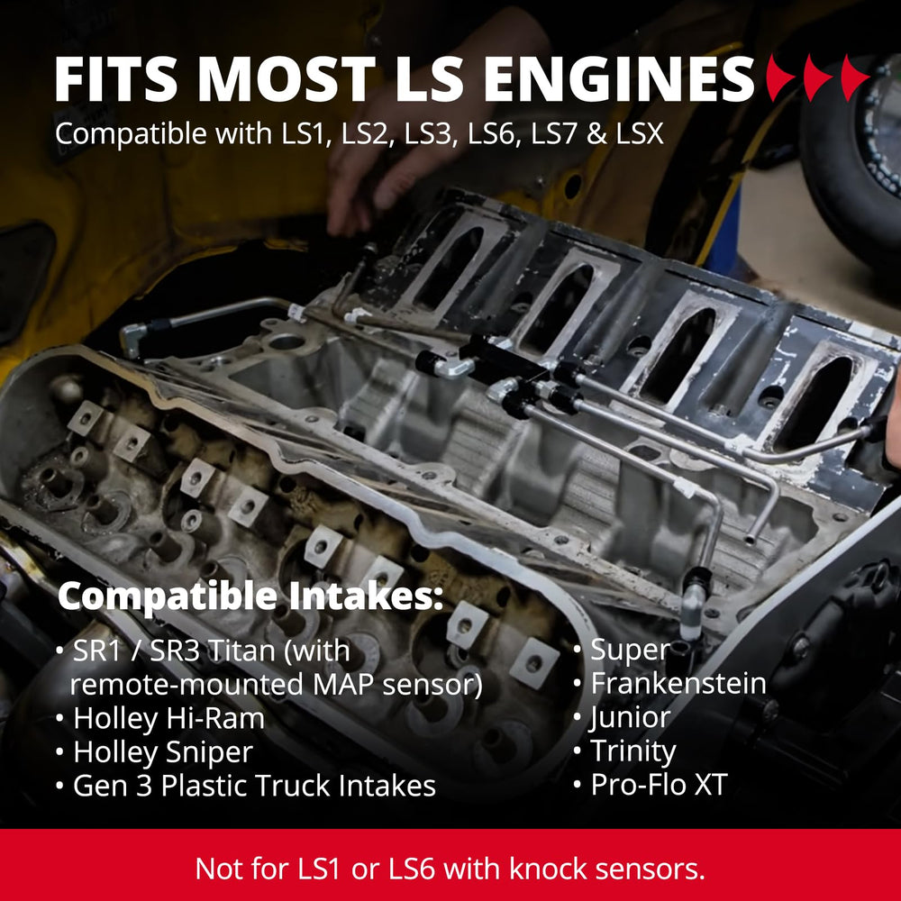 EVIL ENERGY LS steam vent kit rear port view highlighting coolant flow path