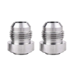 EVIL ENERGY 8AN weld-on bung fitting in 304 stainless steel, two-piece set.