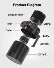 EVIL ENERGY catch can with breather filter for pre-PCV venting option