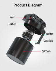 EVIL ENERGY oil catch can with removable-baffle design reduces moisture in the intake