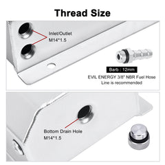 EVIL ENERGY level hose helps easily watch coolant levels during operation.