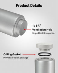 EVIL ENERGY overflow tank top vent hole details aid heat dissipation under use.