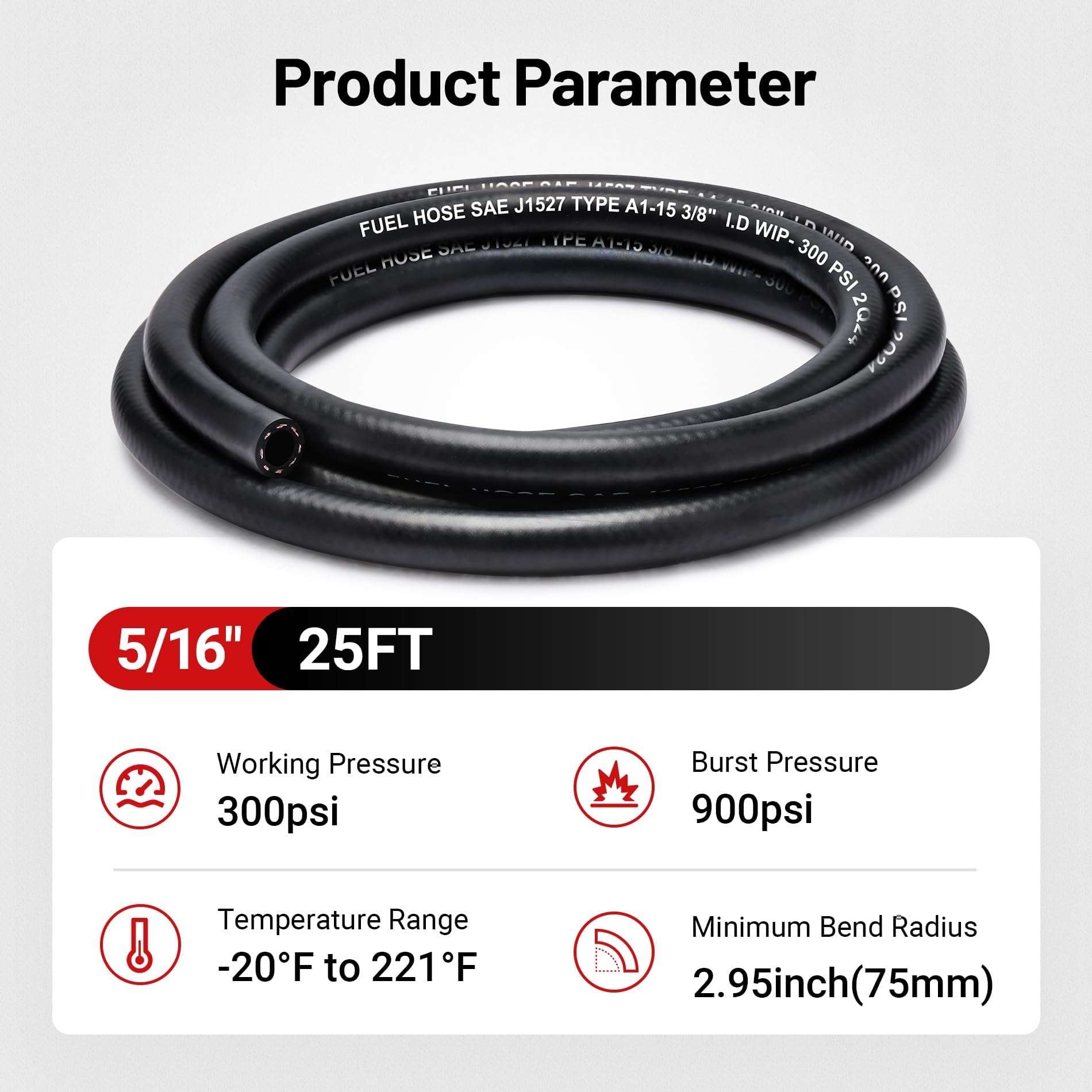 EVIL ENERGY polyester braid reinforcement adds strength for secure fuel routing
