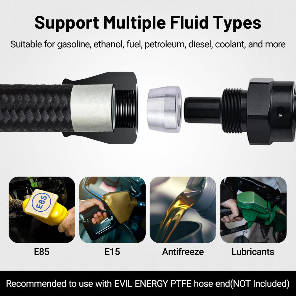EVIL ENERGY PTFE fuel line 16 ft length packaged for long runs.