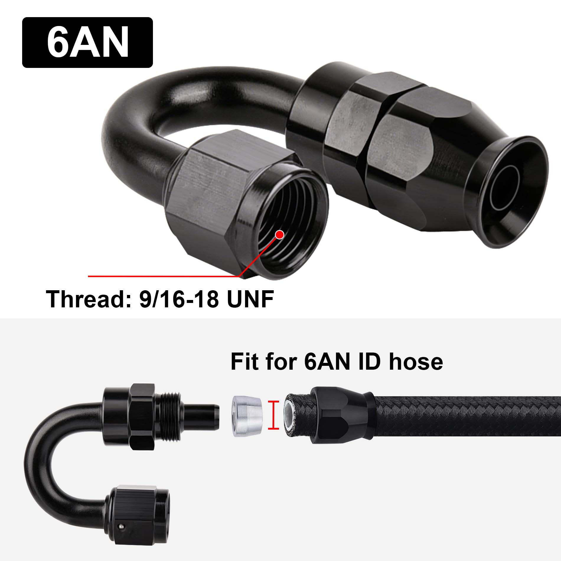EVIL ENERGY tight-seal anti-leak feature with 37-degree flare on AN side