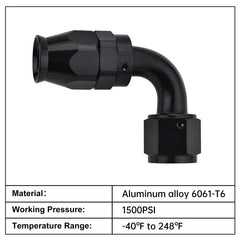 EVIL ENERGY 4AN PTFE hose end with 7-16-20UNF thread for compatibility