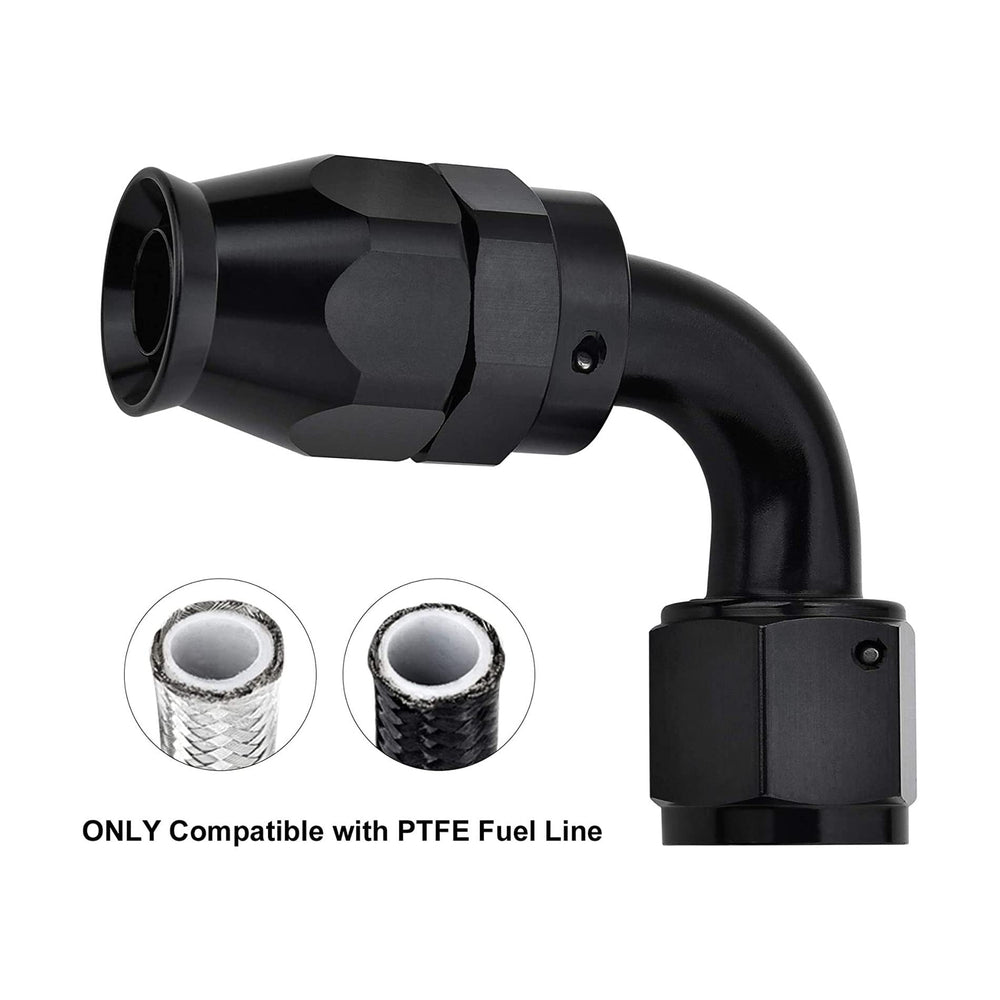 EVIL ENERGY PTFE hose end with 7/8-14UNF threads, designed for reliable sealing.