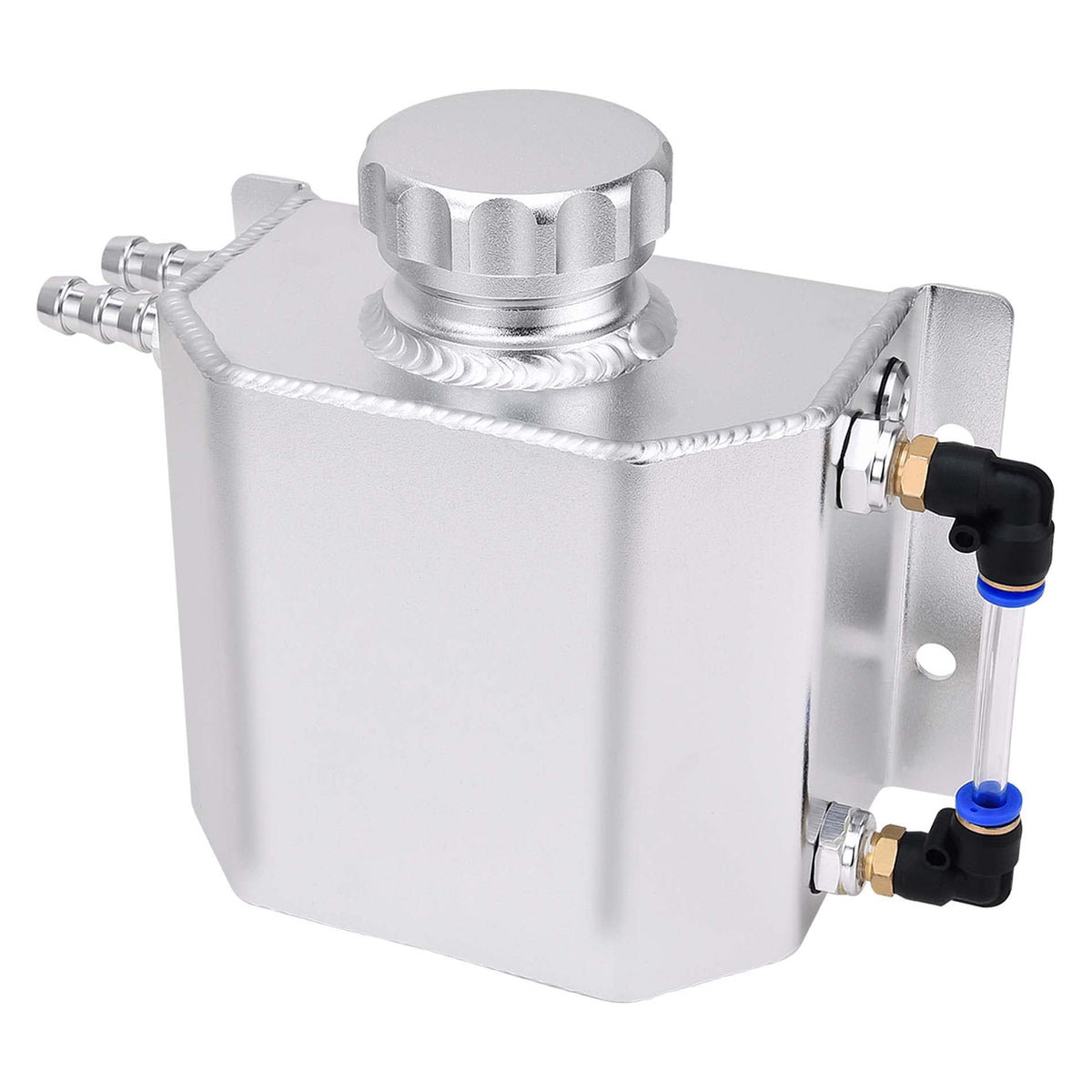 EVIL ENERGY radiator coolant overflow tank 1L shown for easy overflow management.