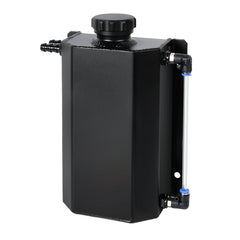 EVIL ENERGY radiator overflow tank with 2L capacity and black finish for universal fit.