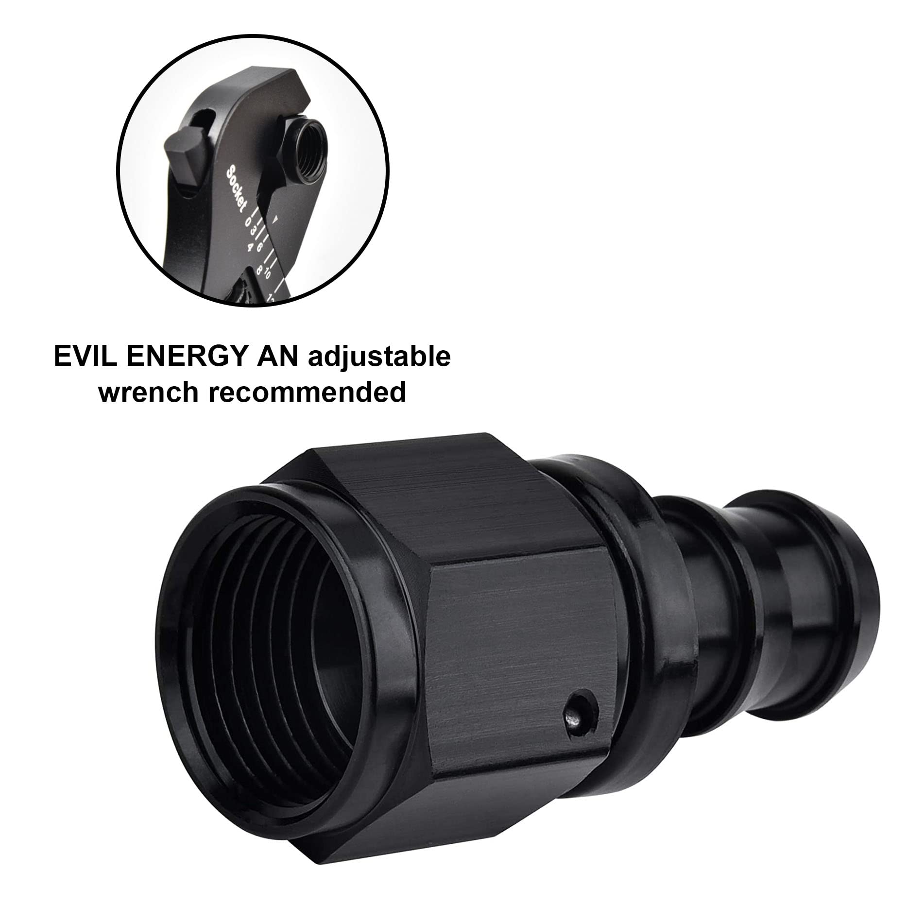 EVIL ENERGY compatible with rubber fuel lines for reliable connections.